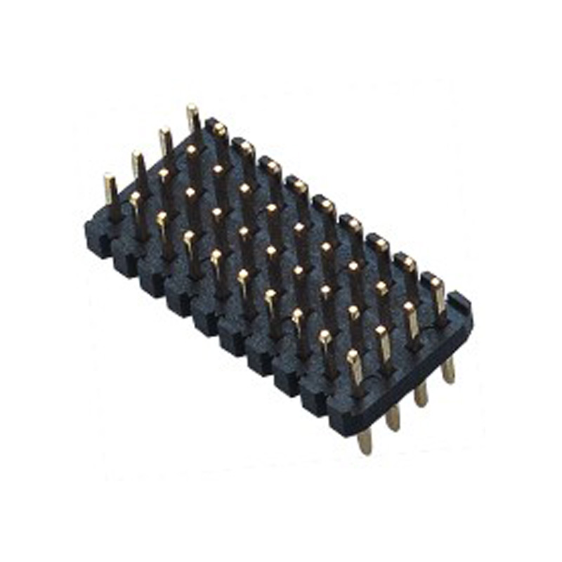 2.0MM 单层四排 散镀全金 180°DIP 排针