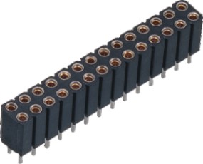 2.54MM 双排 2*14P 圆孔排母 连接器