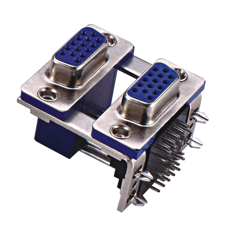 双层中心间距19.05MM 15P 上层母 下层母  双层D-SUB