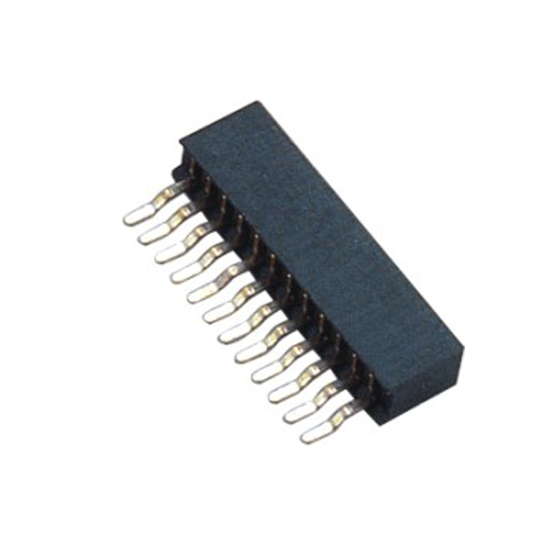 1.0MM  H=3.7MM 单排90° SMT 排母 连接器 定制