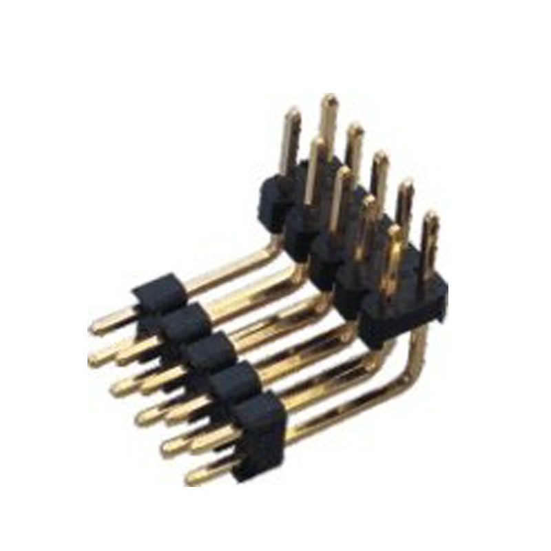 2.54MM 双层双排  90°DIP 排针 中间弯