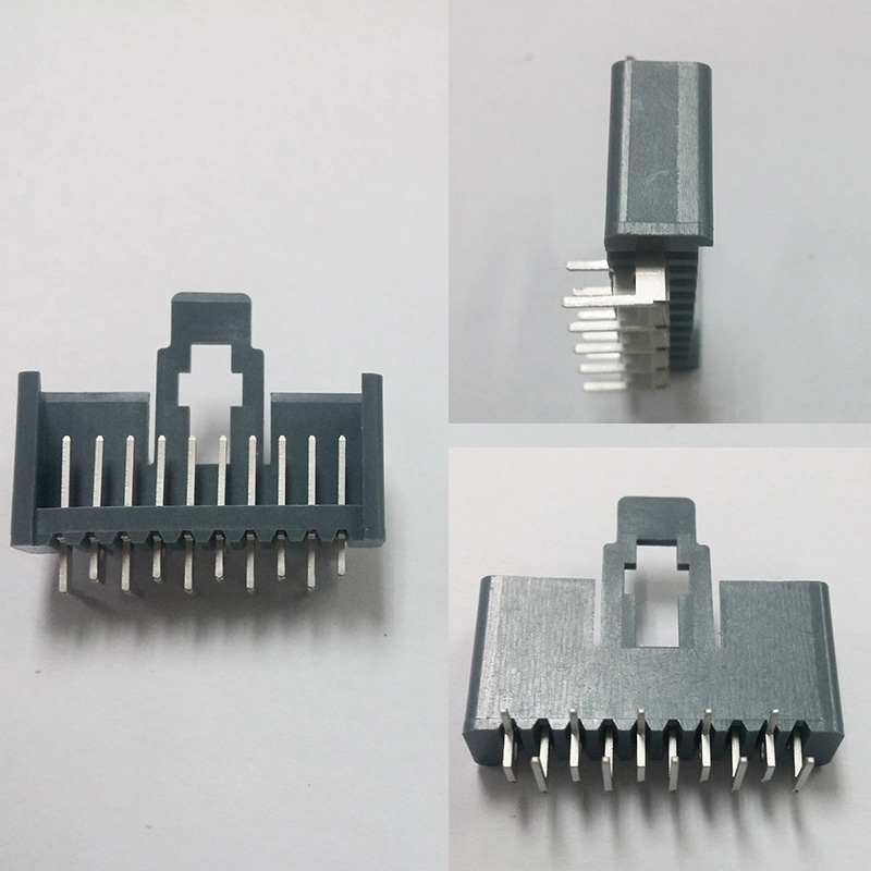 2.5间距 90度弯针wafer 带扣/无扣 PBT灰色